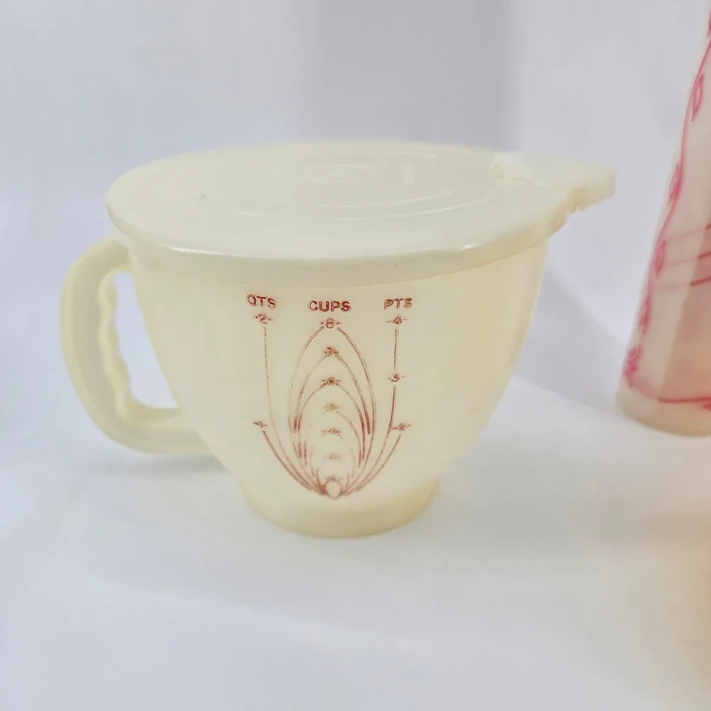 Tupperware Baking Set Vintage Pastry Mat Batter Bowl Strainer